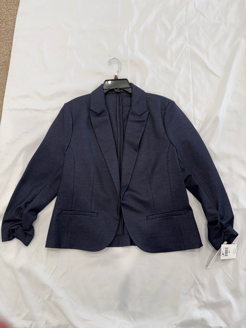 NWT Amanda & Chelsea Navy Sparkle Textured Blazer—XL